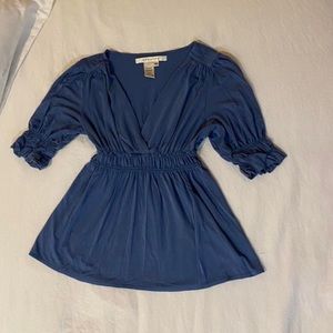 blue babydoll top
